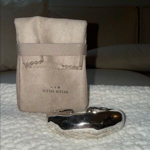 ALEXIS BITTAR
Large Molten Silver-Tone Hinged Cuff Bracelet